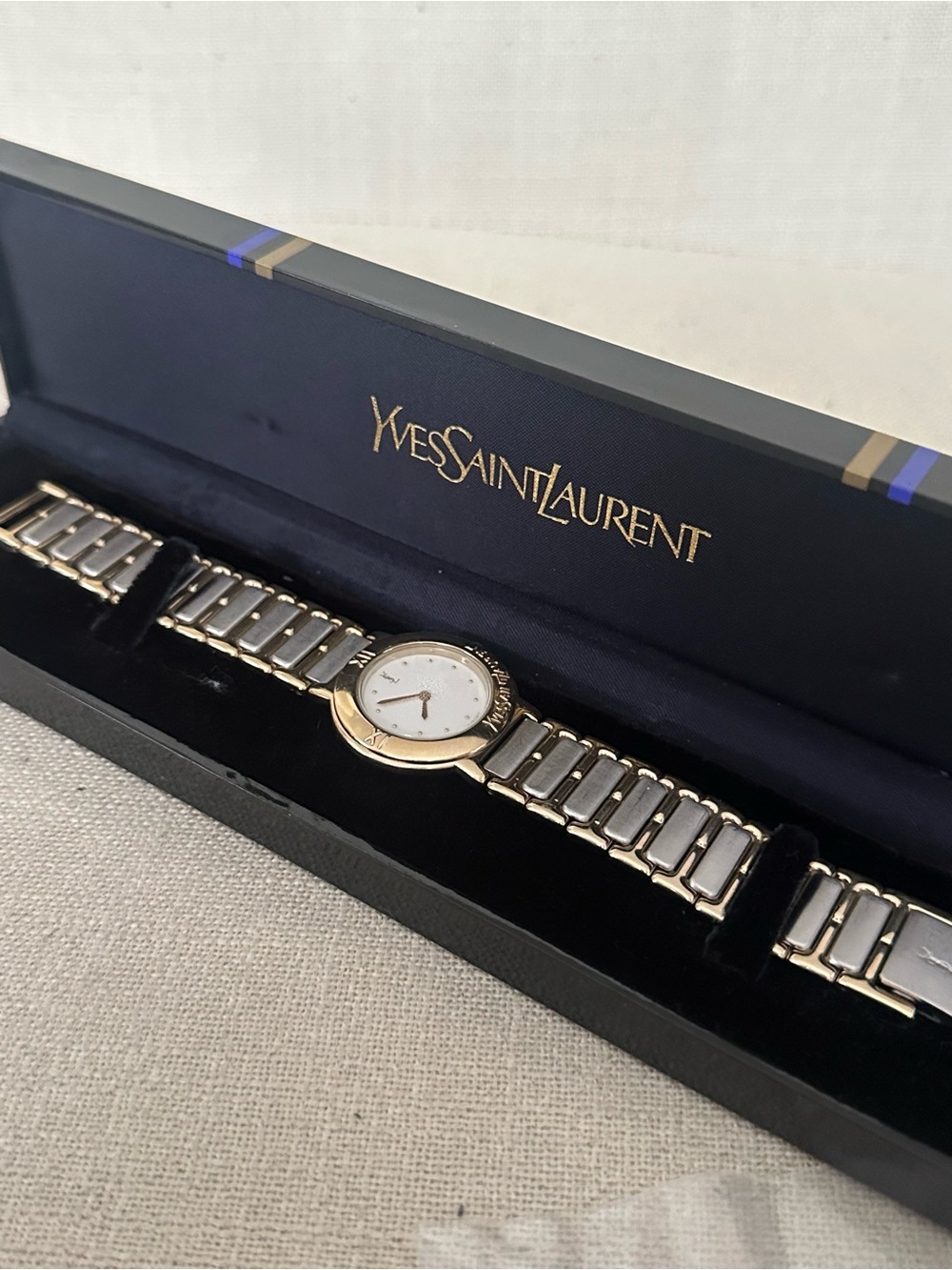 Vintage Yves Saint Laurent (YSL) Two-Tone Quartz Women's Watch - Picture 9 of 9